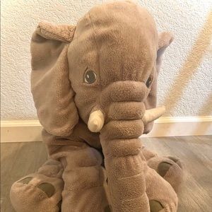 Large stuffed gray plush elephant from IKEA